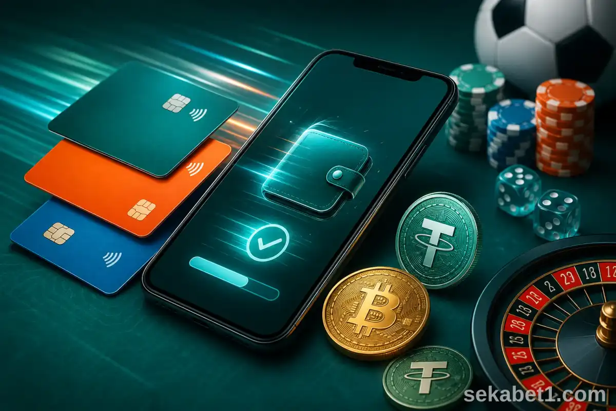 Sekabet Papara ve kripto ile para yatırma illüstrasyonu
